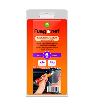 CORDÓN AISLANTE FIBRA Ø6X2,5M+PEGAMENT.