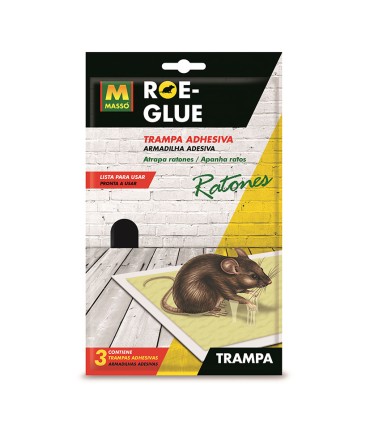 TRAMPA ADHES. RATONES ROE-GLUE (3 UDS.)