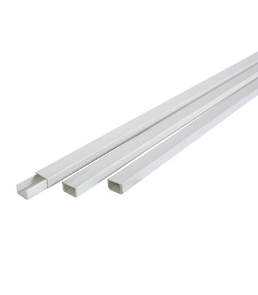 CANALETA ADHESIVA BLANCA 2 M, 10X16 MM.