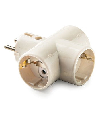 ADAPTADOR TRIPLE TT CERAMICA 16A 250V