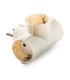 ADAPTADOR TRIPLE TT LATERAL 16A 250V
