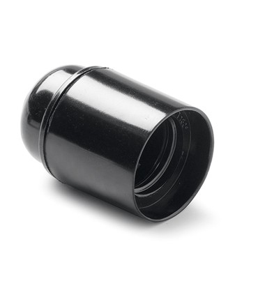 PORTALAMPARAS LISO E-27 NEGRO