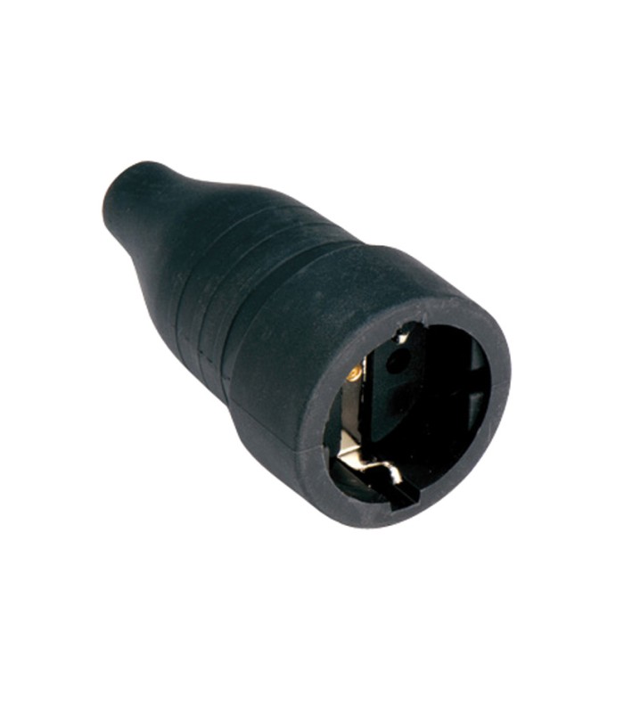 BASE ENCHUFE GOMA NEGRO TT 16A-250V