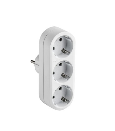 BASE ENCHUFE TRIPLE TT BLANCO FAMATEL