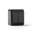 DOBLE INTERRUPTOR ESTANCO 10A-250V NEGRO