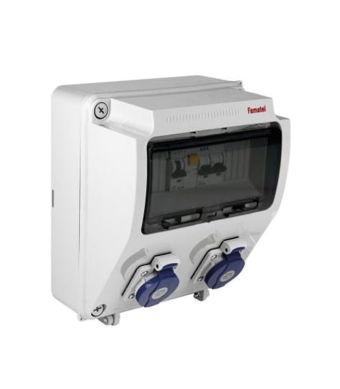 CAJA 2 TOMAS 2P+TTL ELECTRIFICADA