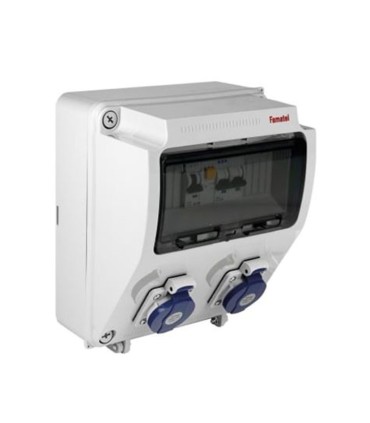 CAJA 2 TOMAS 2P+TTL ELECTRIFICADA