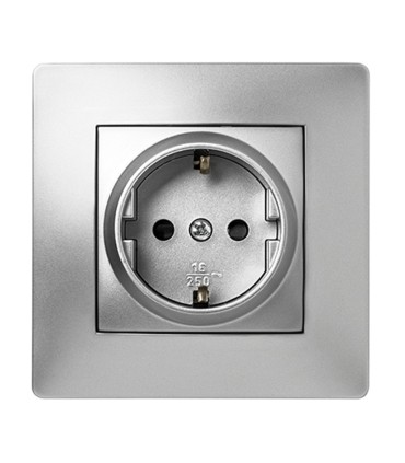 TOMA CORRIENTE HABITAT15 16A-250V ALU.