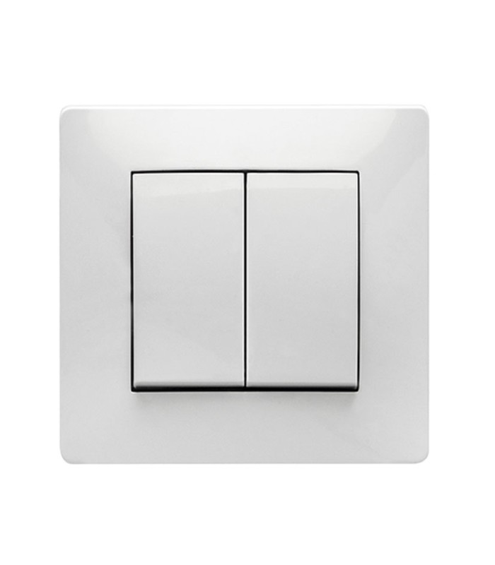 DOBLE CONMUTADOR HABITAT 15 10A-250V BL.