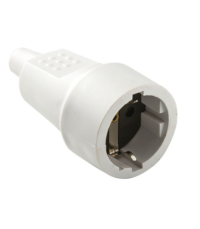 BASE TT 10A-250V PVC GOMA  BLANCO DUOLEC