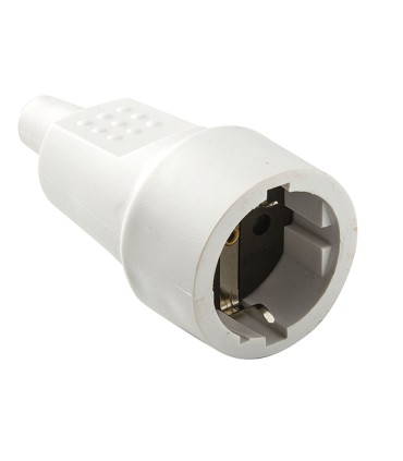 BASE TT 10A-250V PVC GOMA  BLANCO DUOLEC