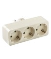 ADAPTADOR TRIPLE TT FRONTAL 10A-250V DUO