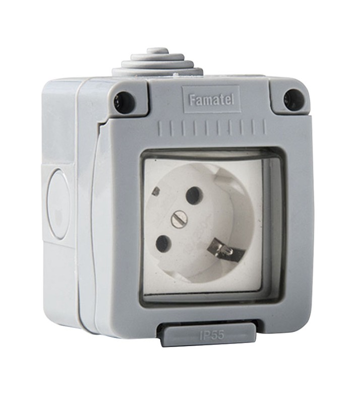 BASE TT LATERAL ESTANCO 16A-250V  DUOLEC