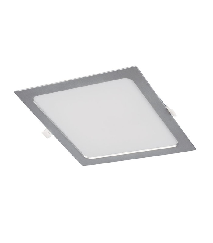 APLIQUE CUADR.EMPOT. 6500K LED 18W PLATA