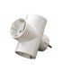 ADAPTADOR ENCHUFE TRIPLE BLANCO