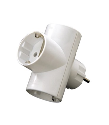 ADAPTADOR ENCHUFE TRIPLE BLANCO