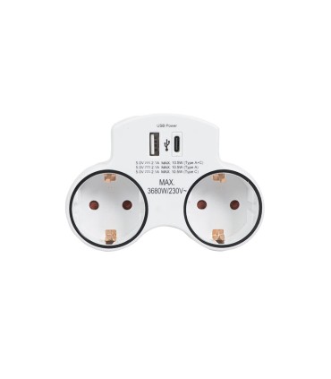 ADAPTADOR DOBLE CON USB A+C