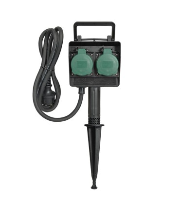 BASE ESTACA JARDÍN 2 TOMAS 3m IP44