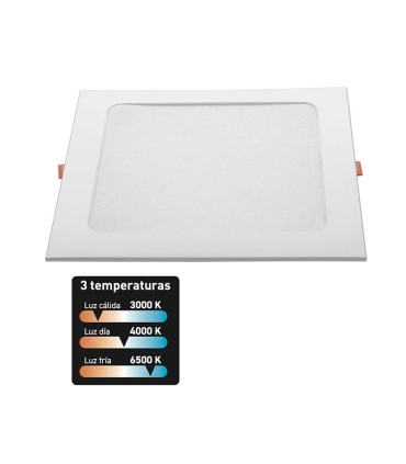 DOWNLIGHT LED CUAD. EMPOTRAR. 18W.3CCT.