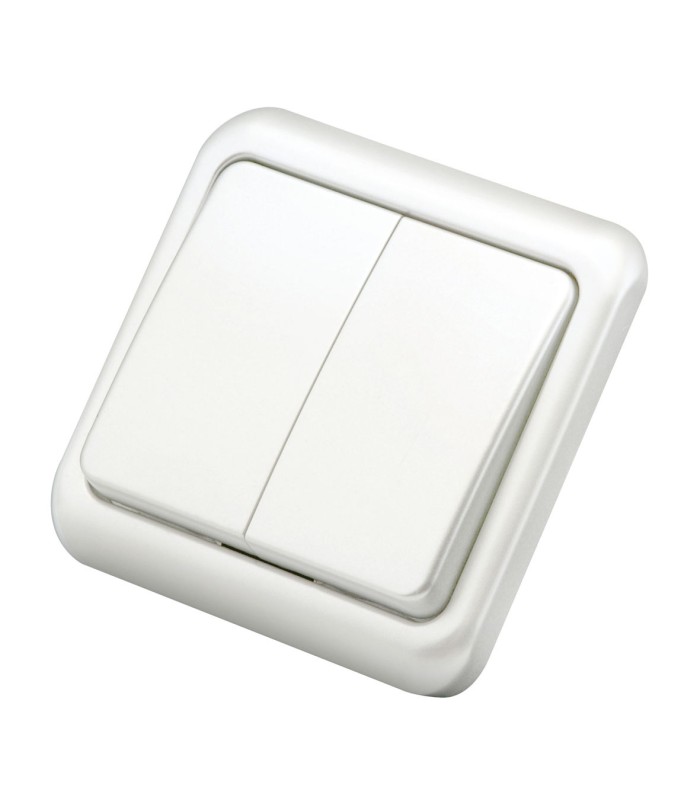 DOBLE INTERRUPTOR EMPOTRABLE BLANCO