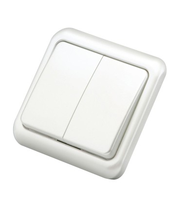 DOBLE INTERRUPTOR EMPOTRABLE BLANCO