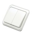 DOBLE INTERRUPTOR EMPOTRABLE BLANCO