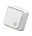 PULSADOR TIMBRE SUPERFICIE BLANCO
