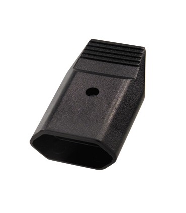 BASE ENCHUFE AEREA CON CAZOLETA NEGRO