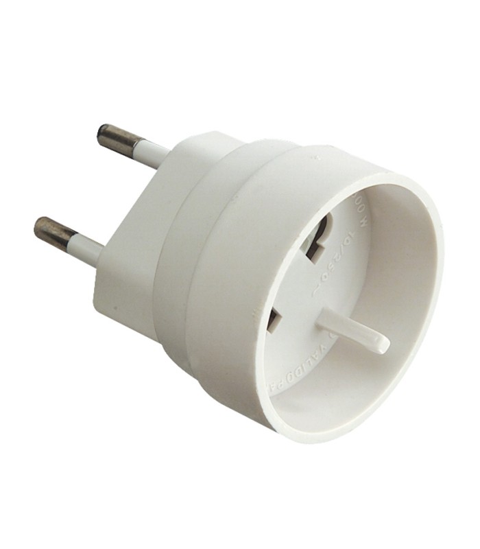 ADAPTADOR EUROPEO UNIVERSAL 10A  BLANCO