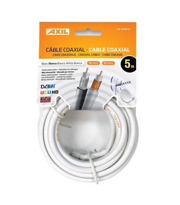 CABLE COAXIAL EN BOBINA COLGANTE 5 M.