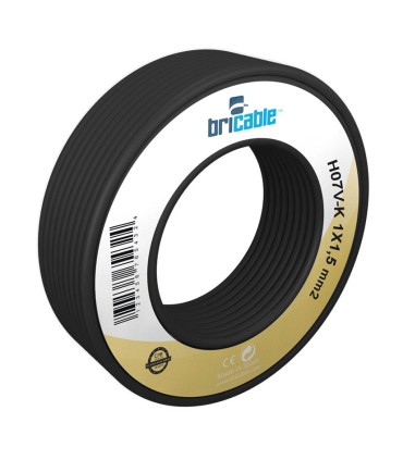 CABLE ELECT 1,5Ø NEGRO 5M. NORMA H07V-K