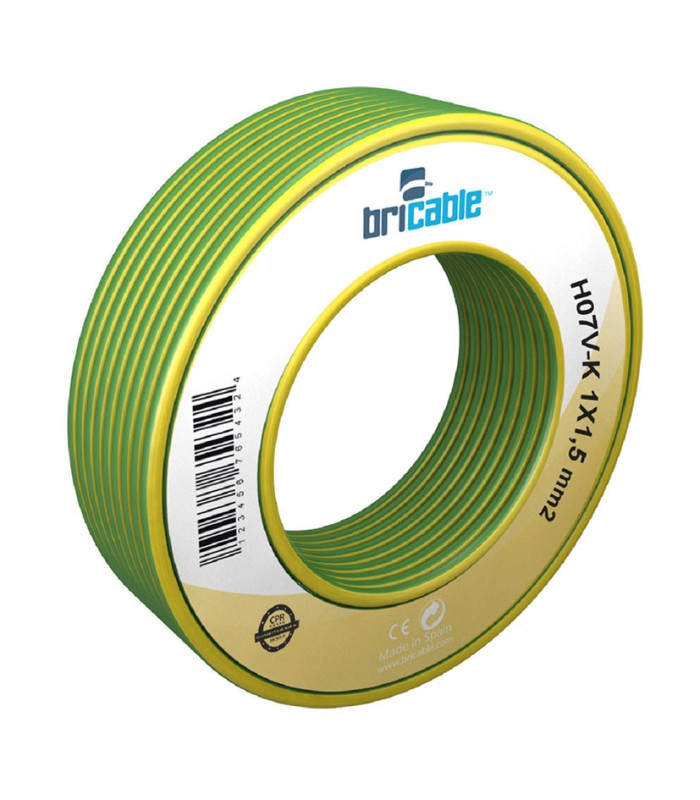 CAB.ELECT 1,5Ø VER/AMA 5M.NORMA H07V-K