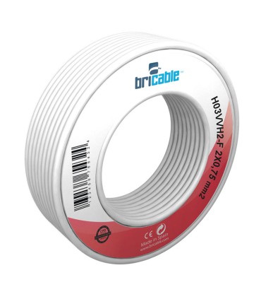 CAB.ELECT 2X0,75Ø BLANCO 5M