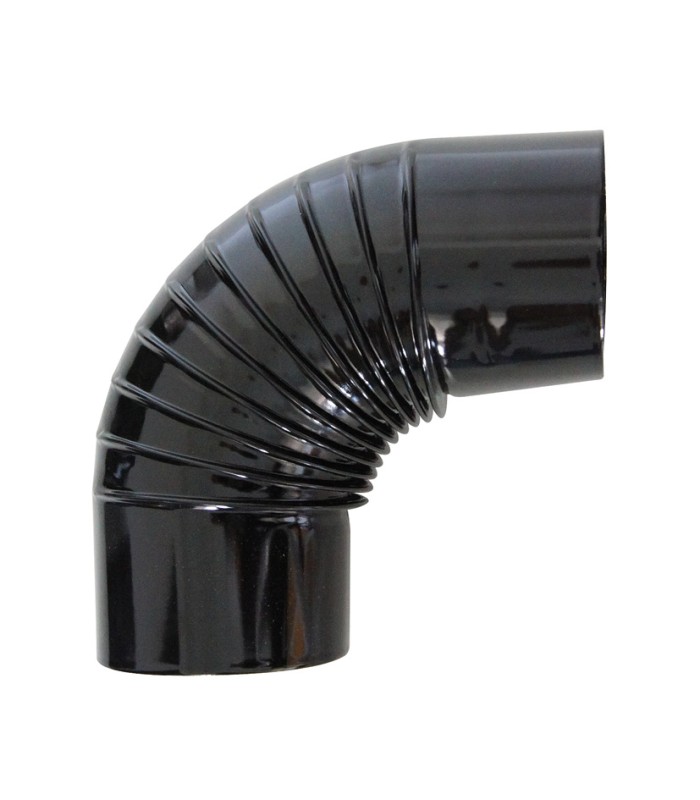 CODO ESTUFA VITRIF. NEGRO  90º Ø 110 mm.