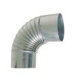 CODO 90º RIZADO ESTUFA GALV.  Ø 150 MM.