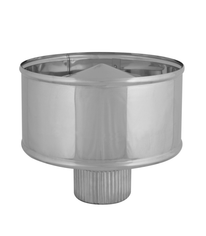 SOMBRERO ESTUFA PELLET INOX316 L.Ø80 mm.
