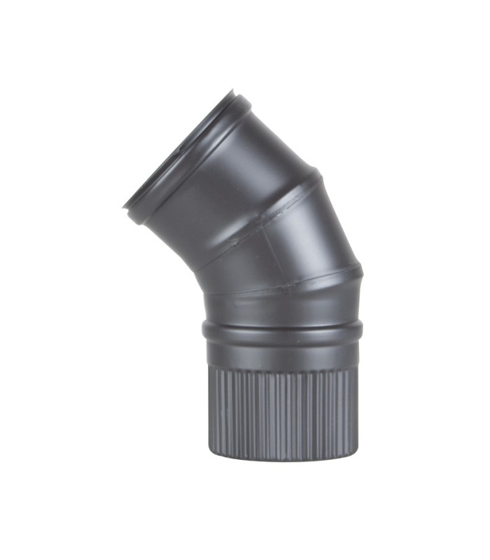 CODO 45º PELLET INOX PINT GRAFITO Ø 80mm