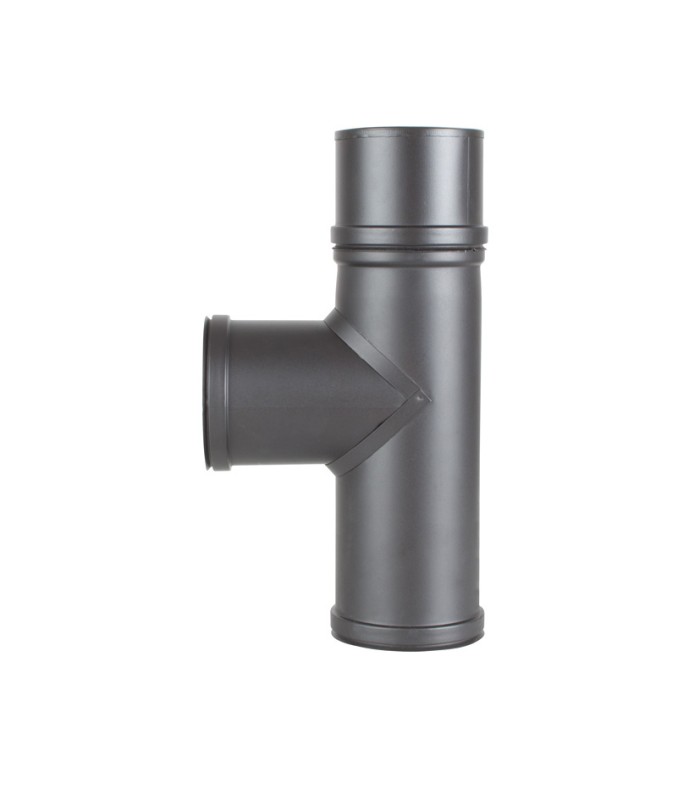 TE C/ TAPA PELLET INOX PINT GRAF Ø 80 mm