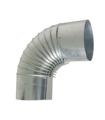CODO 90º RIZADO ESTUFA GALV. Ø110 MM.