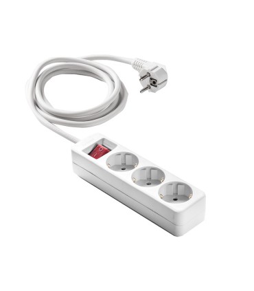 BASE 3 TOMAS TT C/INT.CABLE 5 M. BLANCO