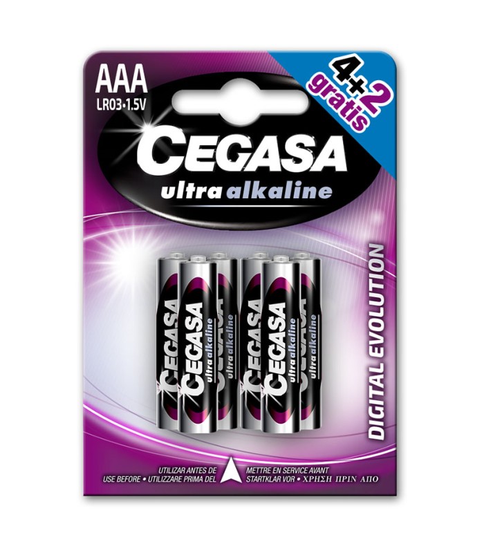 PILAS ULTRA ALCALINAS LR03 CEGASA BL.4+2