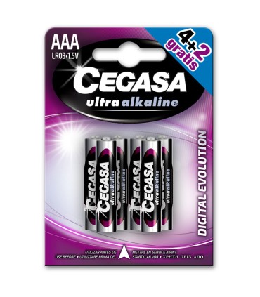 PILAS ULTRA ALCALINAS LR03 CEGASA BL.4+2