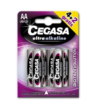 PILAS ULTRA ALCALINAS LR06 CEGASA BL.4+2
