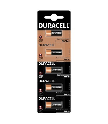 PILA ALCALINA MN21 23A 12V 5 UN.DURACELL