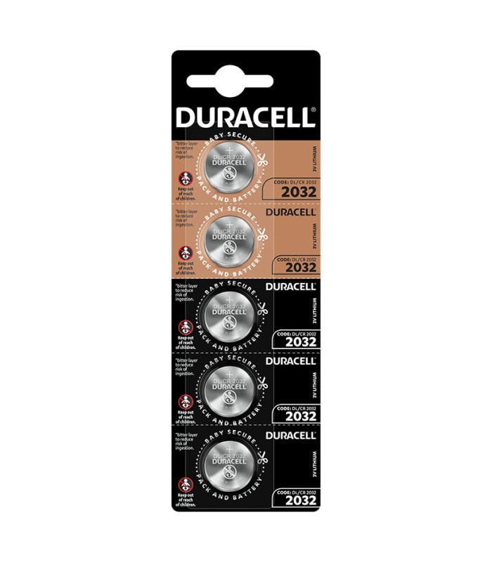 PILA LITIO BOTON 2032 3V 5 UNID.DURACELL