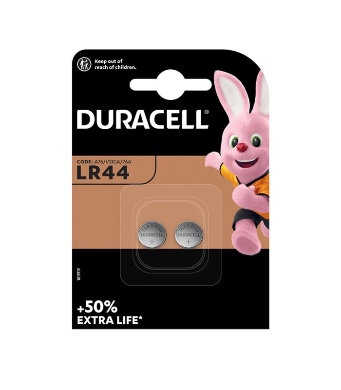 PILA ALC.BOTON LR44 DR BL.2 UN. DURACELL