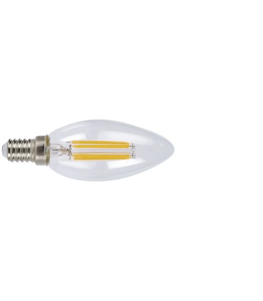 LAMP.LED FILAM.VELA  E14 4W 6400K TRANSP