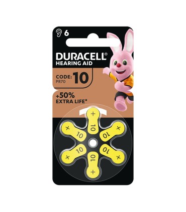 PILA AUDIFONO DA 10 DURACELL 6 UNIDADES