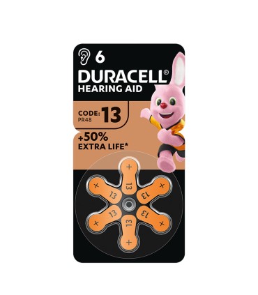 PILA AUDIFONO DA 13 DURACELL 6 UNIDADES