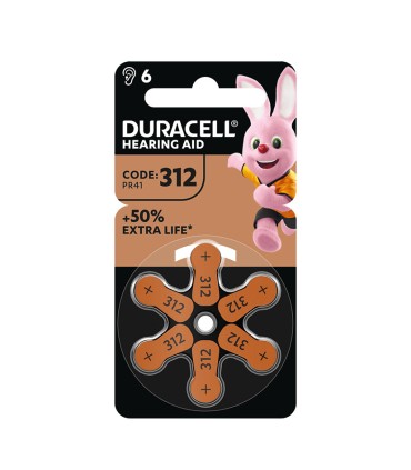 PILA AUDIFONO DA 312 DURACELL 6 UNIDADES